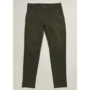 BYLT Mens Everyday Pant 2.0 Dark Olive Green Stretch Pants Small 29.5 Inseam